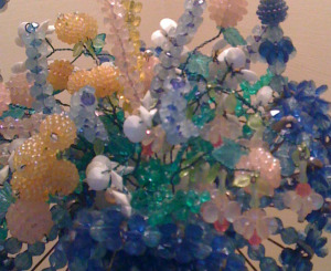 SAFETY PIN ART EASTER BASKET OF FLOWERS