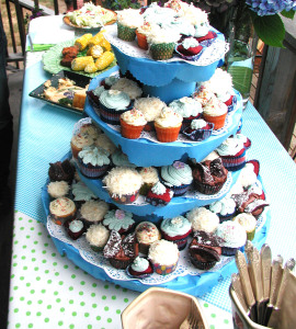 The Cupcake Tower at Zach and Elsa’s Shower