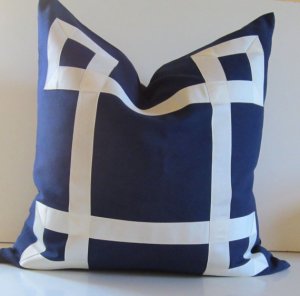 Ribbon Fretwork Pillow