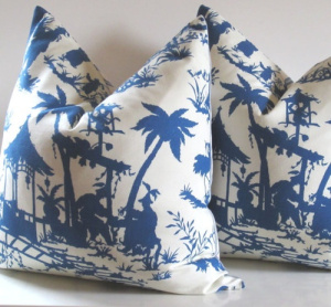 Canton Bazaar Chinoiserie Pillow by STUDIO TULLIA on ETSY