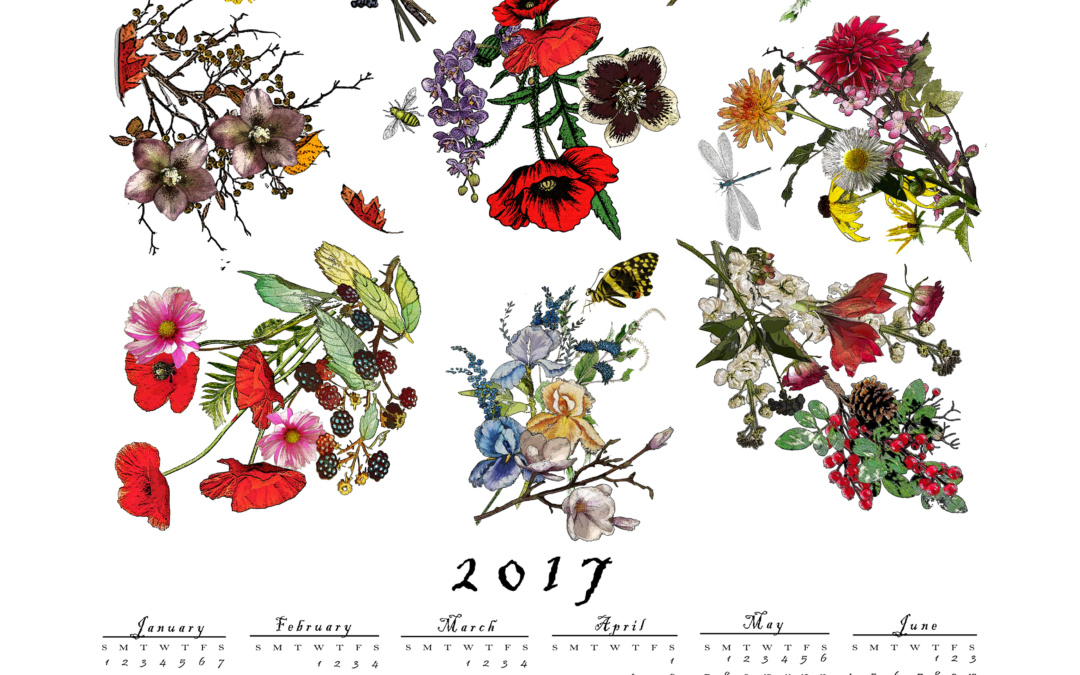 Get your STUDIO TULLIA 2017 “FLORA” CLOTH CALENDAR while supplies last!