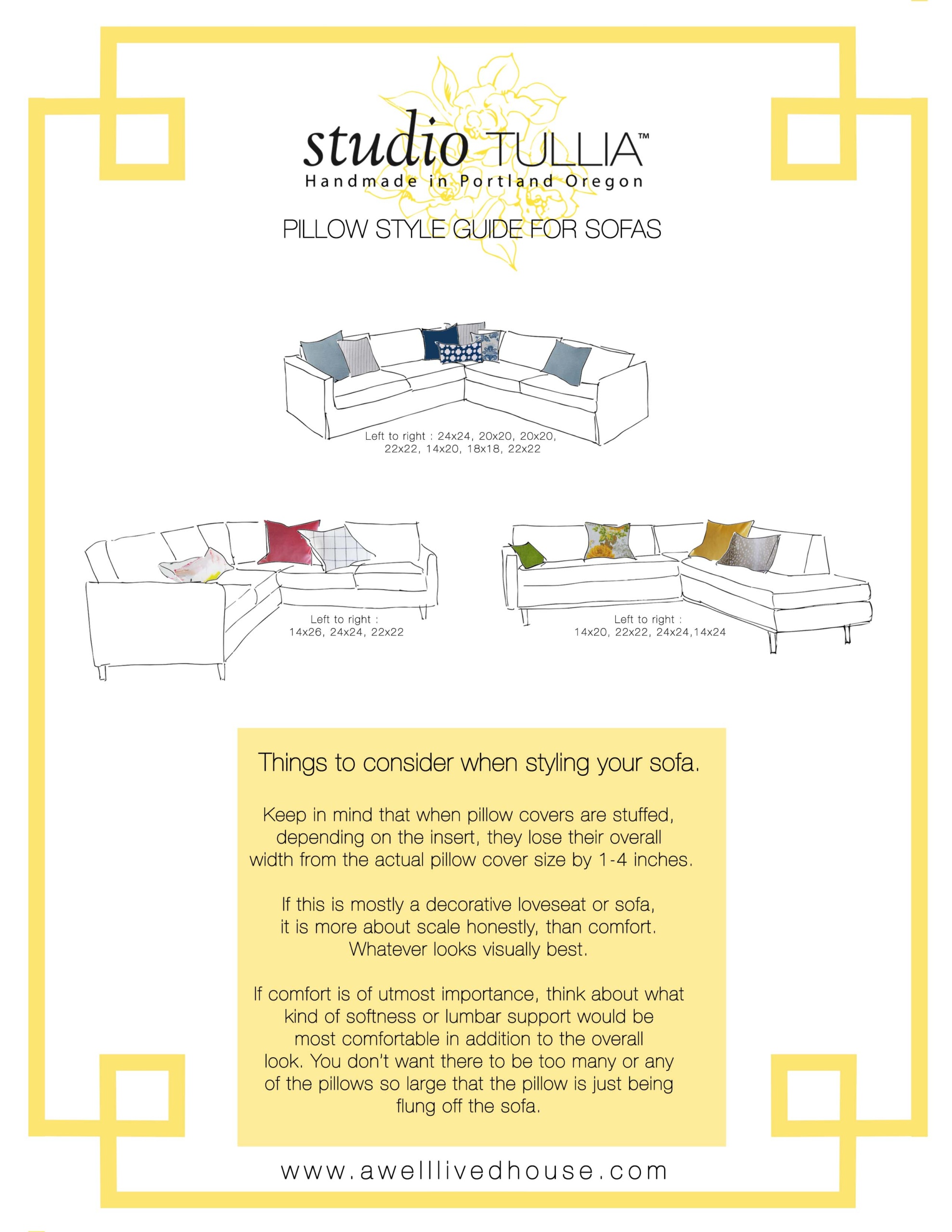 pillow style guide for sectionals