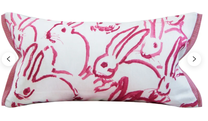bunny hutch pillow in pink