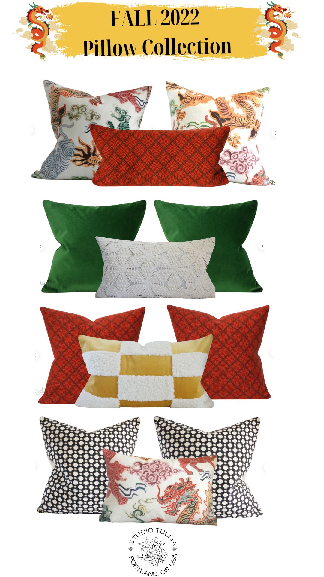 pillow collection fall 2022